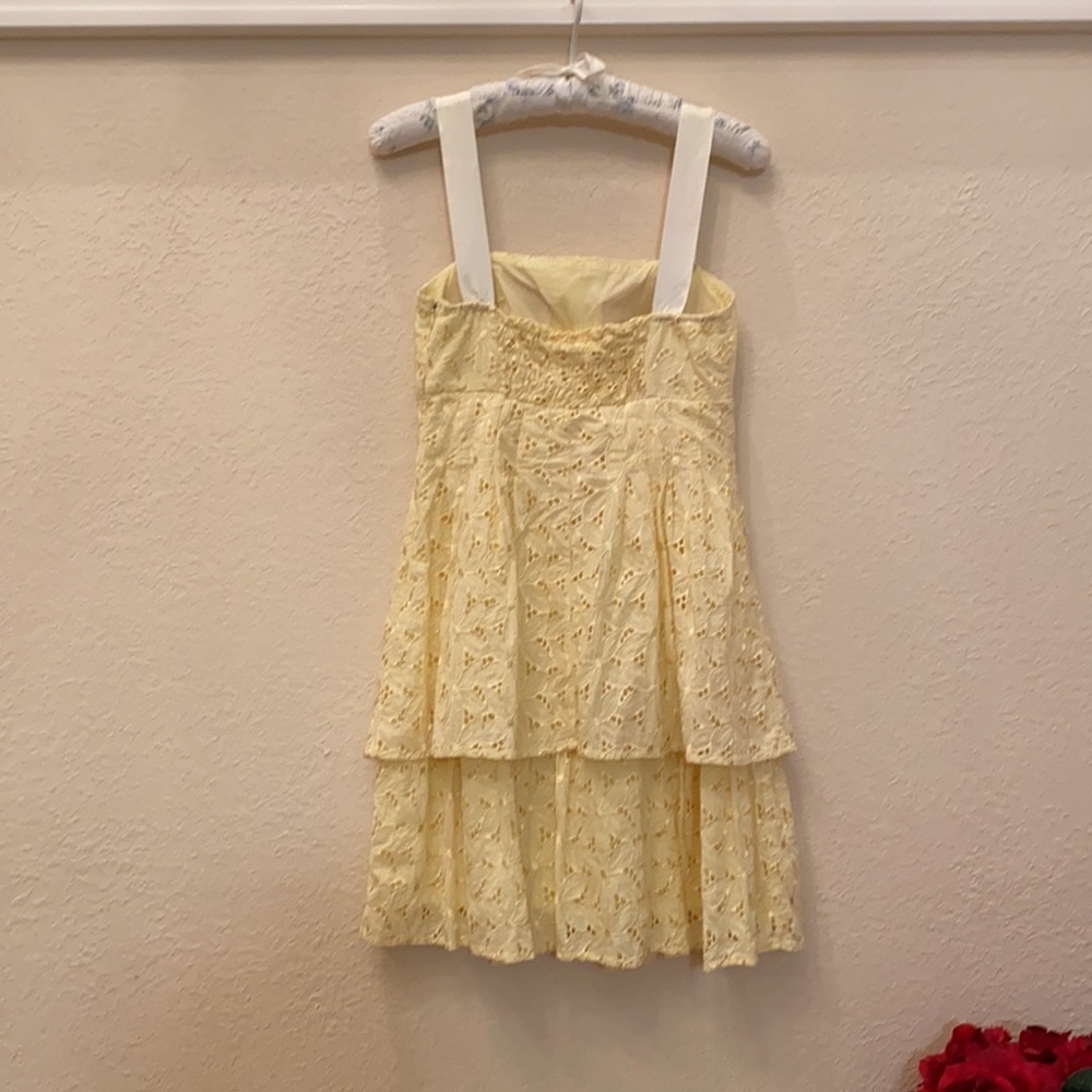 🌻Yellow eyelet lace sundress strapless or +straps - Picture 6 of 16